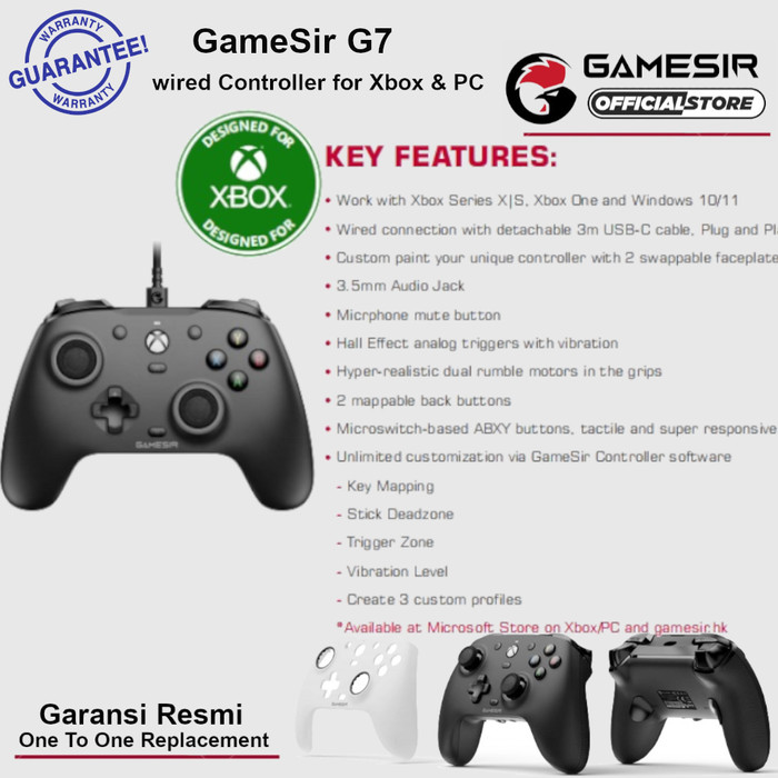 GameSir G7 Wired Controller for Xbox Series X, S, Xbox One and Windows PC  10/11