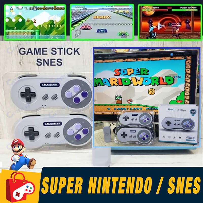 Vídeo Game Super Nintendo Retro com mais de 1.500 Jogos + 2 controles