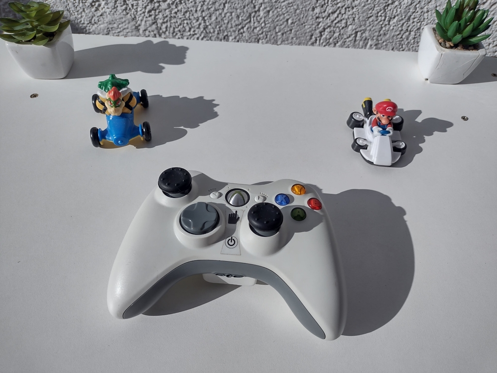 Controle Xbox 360 - Branco - Sem fio - Grid - 100% Funcional
