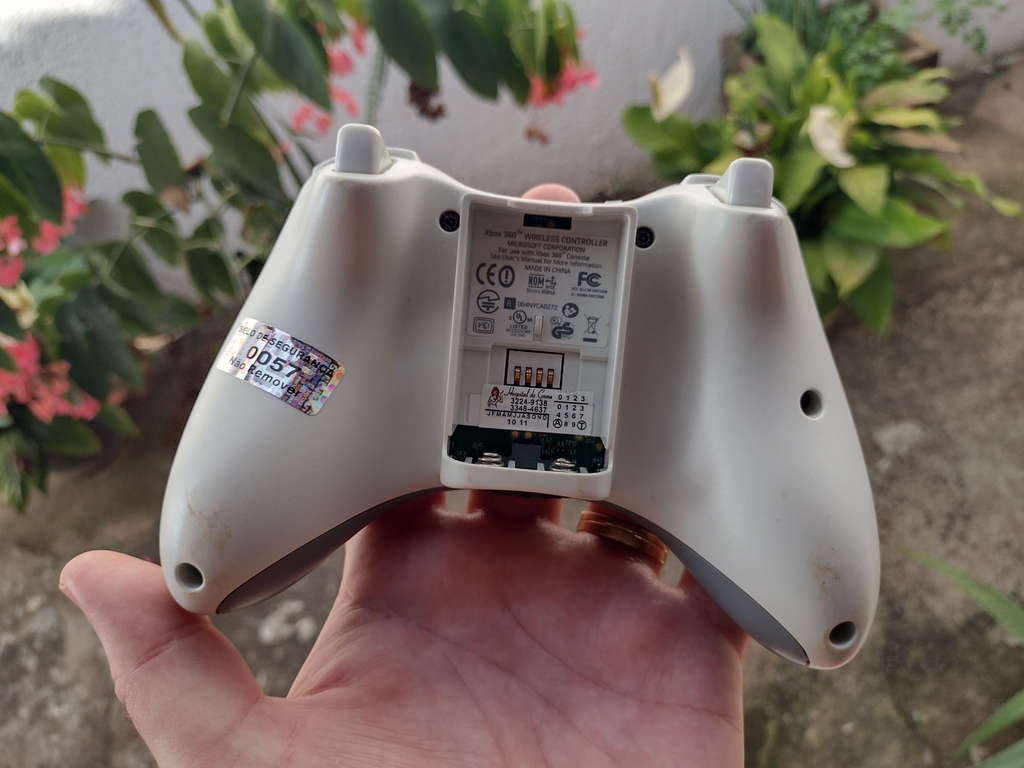 Controle Xbox 360 - Branco - Sem fio - Grid - 100% Funcional