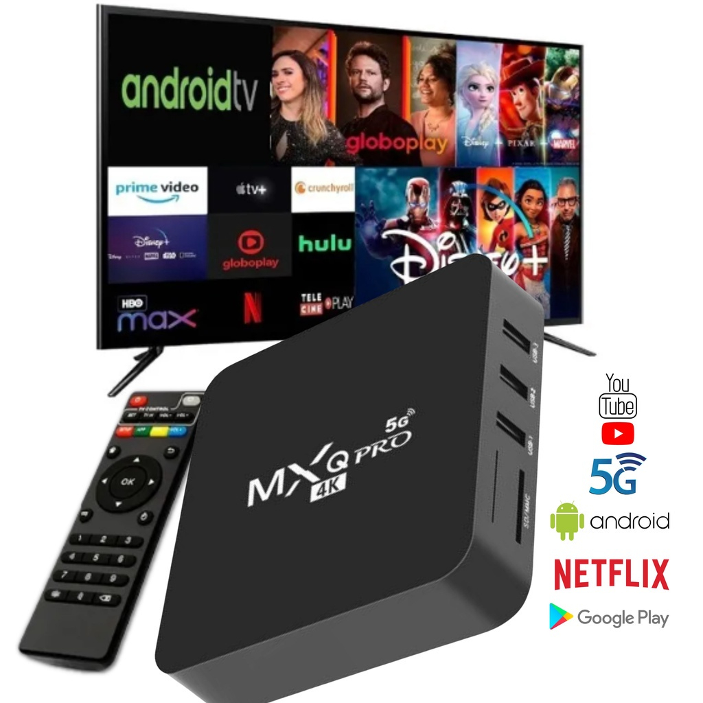 Funções da TV Box Smart 4K Mxq PRO 5G