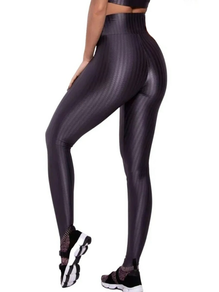 Kit 3 Calça legging treinamento mulher fitness 3D cós largo