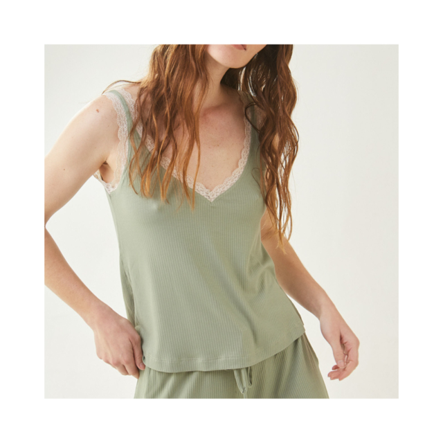 Musculosa Verde | Musculosa Morley | Musculosa puntillas | Saori