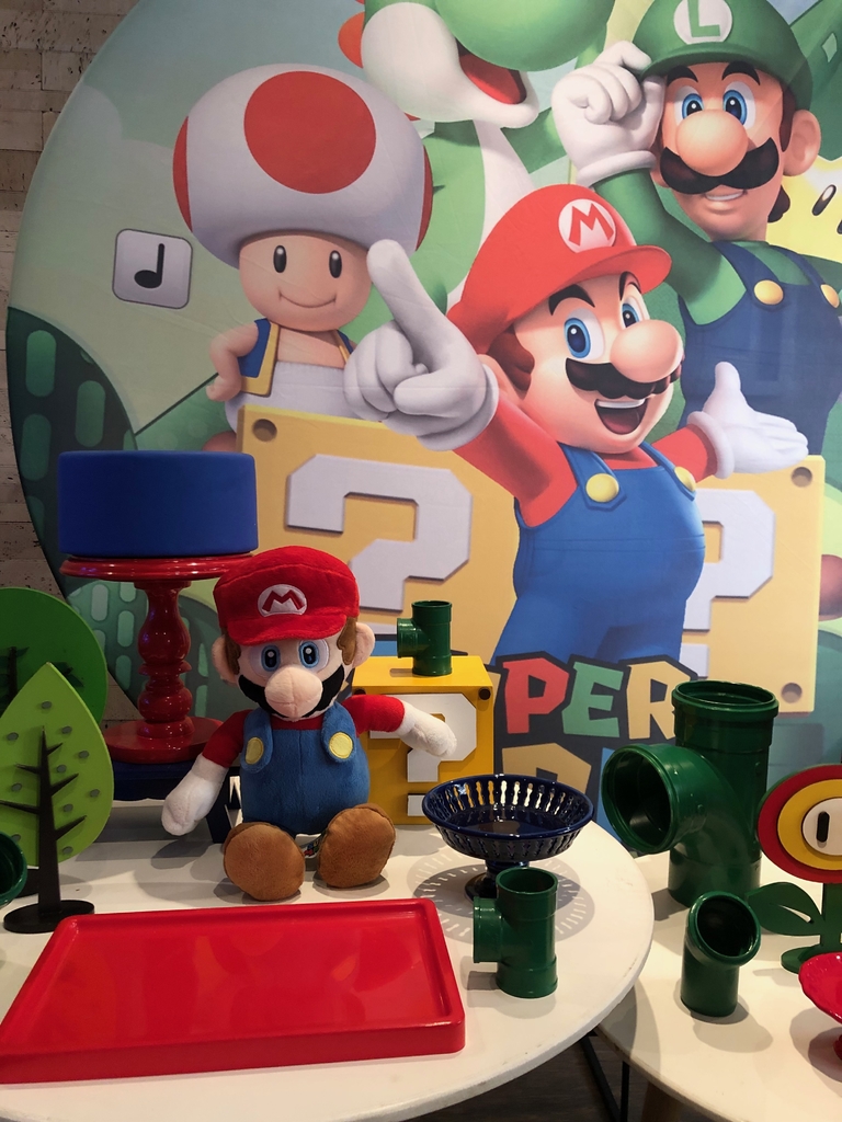 ALUGUEL Decoração Super Mário Bros - Pegue e Monte