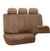 FUNDAS PARA ASIENTO FH GROUP PU002TAN115 Tan Faux Leather Seat Cover (Full Set Airbags Ready and Sp