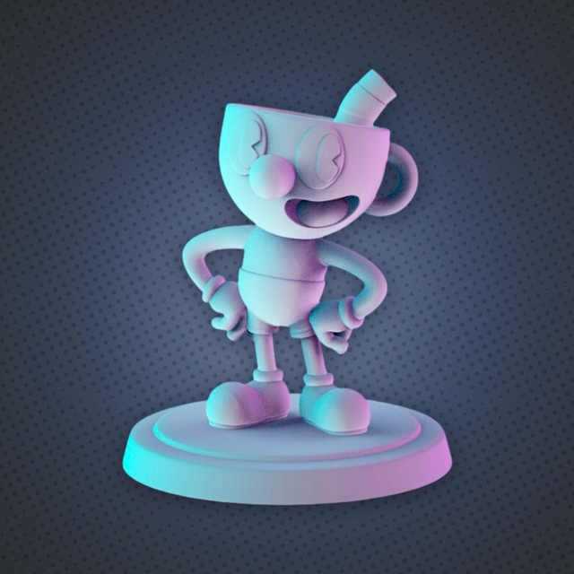 Cuphead Vídeo Game Miniaturas para RPG