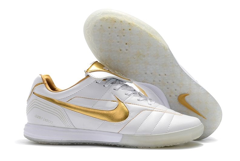 Chuteira NIKE Tiempo Legend 7 Academy Futsal R10 Branco/Dourado