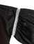 Blusa de lino negro bordado a mano "Randa" - Ch