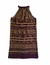 "Xguiee" dress woven in cotton and silk by Oaxacan artisans - grape and gold - buy online