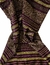 "Xguiee" dress woven in cotton and silk by Oaxacan artisans - grape and gold