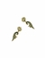Arete de latón sochapado verde Goldfield diseño prehispánico