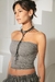 GREY DENIM STRAPLESS