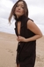 BLACK LINEN VEST