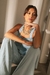 ICE DENIM CROSS TOP - Guillermina Regalado