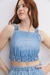 TOP FRUNCE DENIM CLARO - Guillermina Regalado