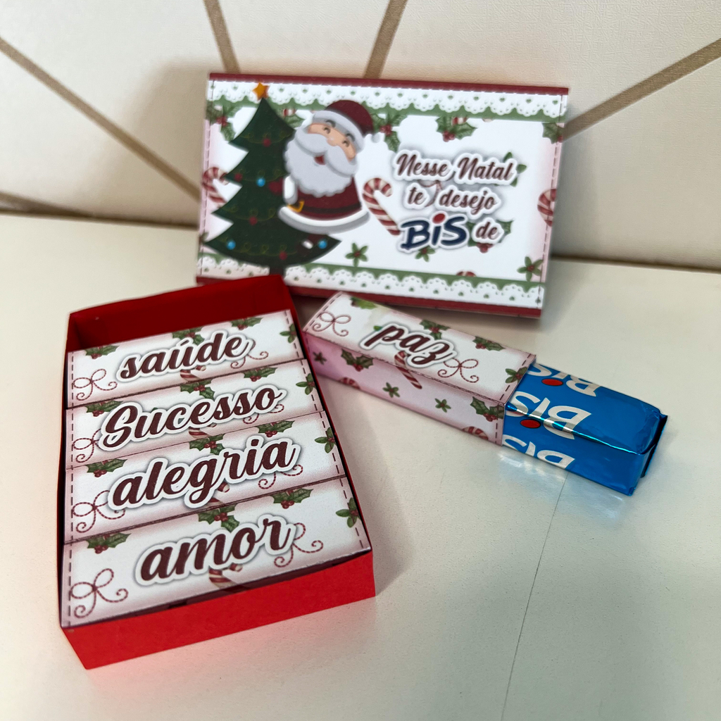 Porta Bis com 4 Bis Natal Personalizado