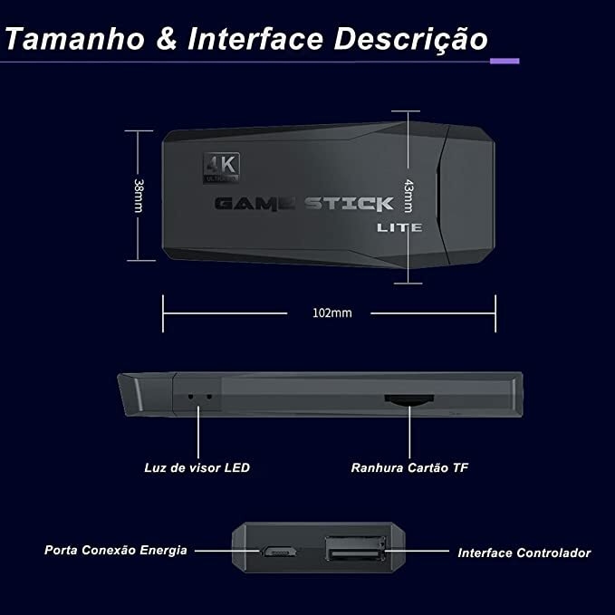 Pen Drive Game Stick Retro Kapbom 4K Ultra HD KAP-5W 2 Controles S/Fio  10.000 Jogos - SL Shop - A melhor loja de smartphones, games, acessórios e  assistência técnica