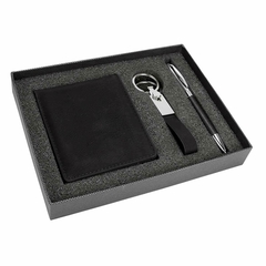 Kit personalizado para caballero. Cartera, llavero y bolígrafo. Modelo Amstrong - Estilo Carré