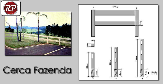 GRADE PRÉ-MOLDADA CIMENTO CONCRETO MODELO CERCA