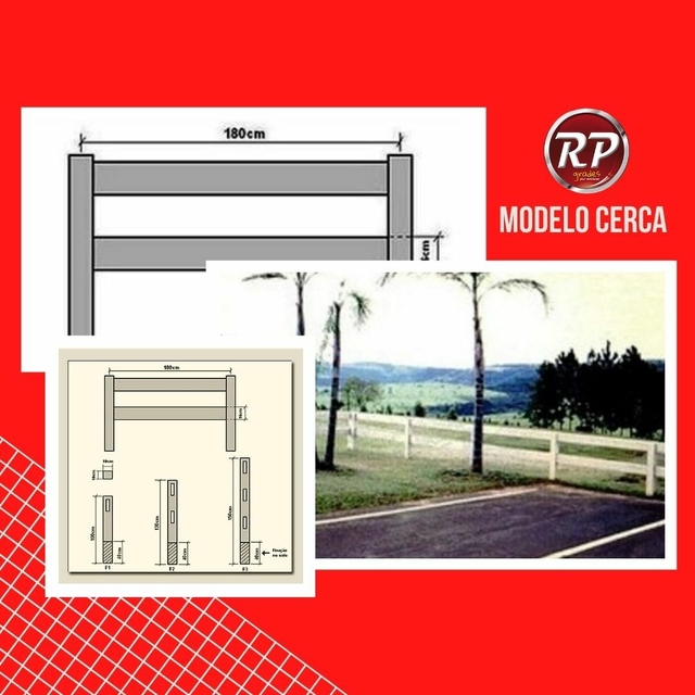 GRADE PRÉ-MOLDADA CIMENTO CONCRETO MODELO CERCA