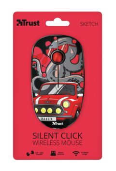 Mouse Trust Sketch Silent Red