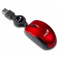 Mouse USB Genius Microtraveler Ruby Retractil