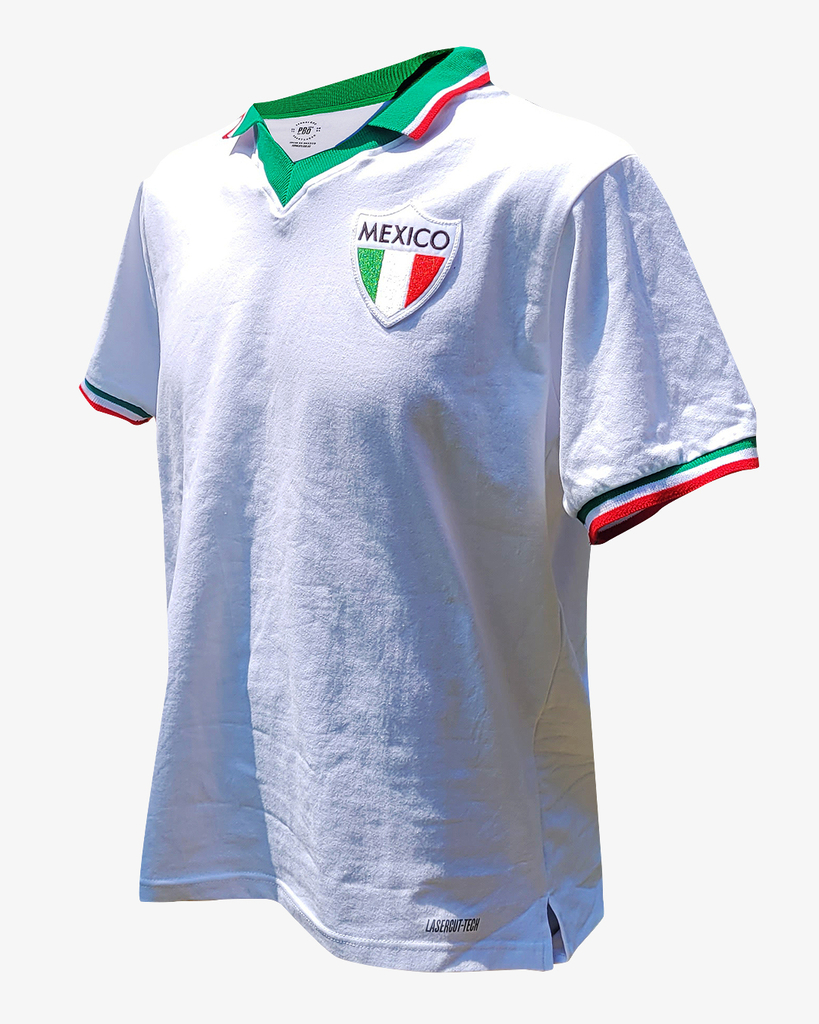 Jersey Retro México 1980 Blanco. Pambolero