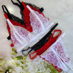 LO10723-Pack x 3 Conjunto hot de puntilla - comprar online