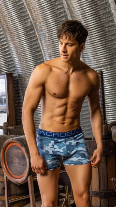 AC5017-Boxer de Algodón y Lycra Camuflado - Lenceria marina
