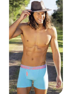 AC5048-E-Boxer con bragueta algodón & lycra combinado-Elástico - tienda online