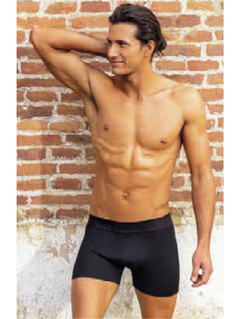 AC5051-E-Boxer algodón & lycra melange-Elástico personaliz - Lenceria marina
