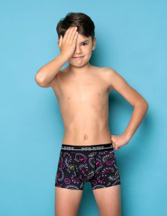 NA146-Bóxer Juvenil de Algodón Lycra Estampado y Elástico Personalizado
