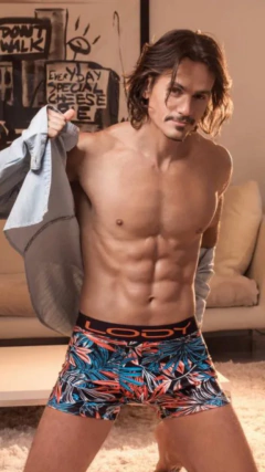 LM873-Boxer de alg. lycra estampado