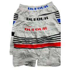 BX764-BOXER DE ALGODON Y LYCRA DUFOR RAYADOS X3