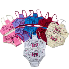 CJ243-Conjunto nenas estampados de algodón pack x 3