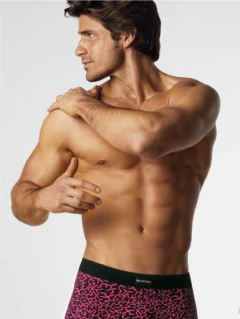 BA2073-Boxer algodón y lycra. Estampado Líneas - comprar online