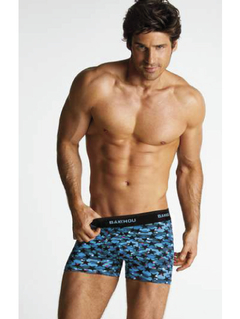 BA2221-Boxer algodón y lycra. Estampado Army, elástico do