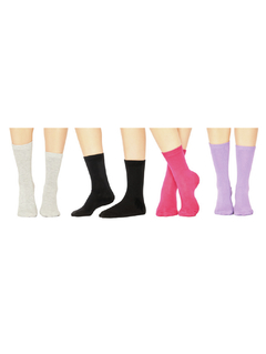 CO2050U-MEDIAS PARA DAMA LISA1-2 cañas lisas colores surtidos Pack x3