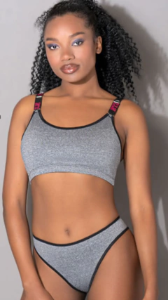 NTB2588-Conjunto Deportivo - Top y Cola Less en Supplex con Elastico