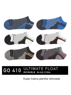 FLGO410- pack x3 Invisible algL-ycra super liviana plantilla reforzada pack x3