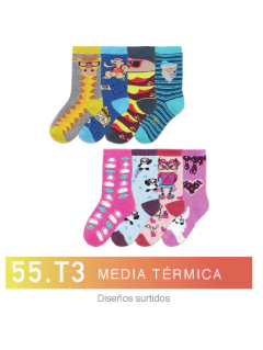 FL55T3-Media TERMICA . Diseños surtidos niños-as pack x3