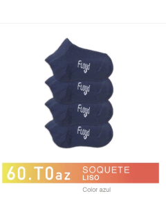 FL60T0A-Soquete Liso color azul niños-as pack x3