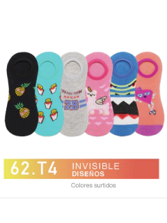 FL62T4-Invisible Diseños Colores Surtidos niños-as pack x3