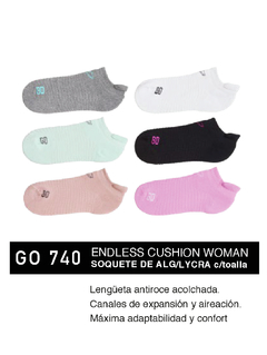 FLGO740-pack x3 Invisible de algodón y lycra. Puño extra stretch. Empeine ventilado. Refuerzo en zonas de contacto