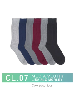 FLCL07-Media vestir Lisa Algodón Morley Colores Surtidos pack x3