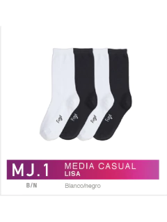 FLMJ1-Media casual lisa colores surtidos pack x3 - comprar online