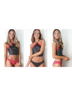 MA7120-Pack de 3 vedetina de algodón y lycra melange. Talle: Unico. Colores: Surtidos.