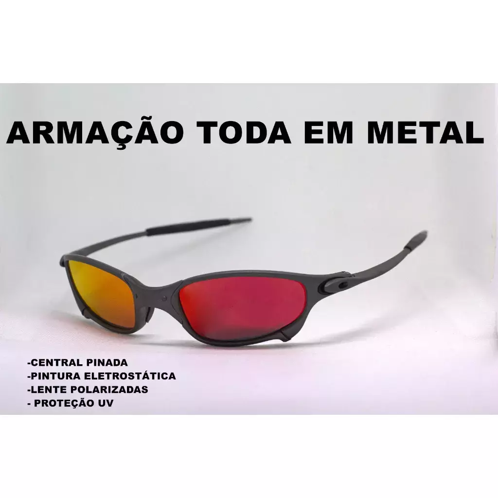 Juliet X-Metal Azul Escuro Pinada Armação Toda em Metal Lentes 100%