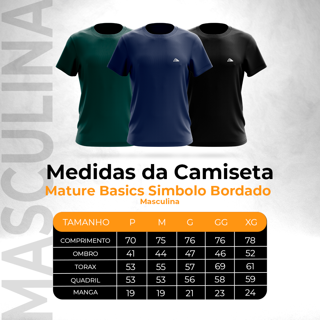 MEDIDAS DAS CAMISETAS