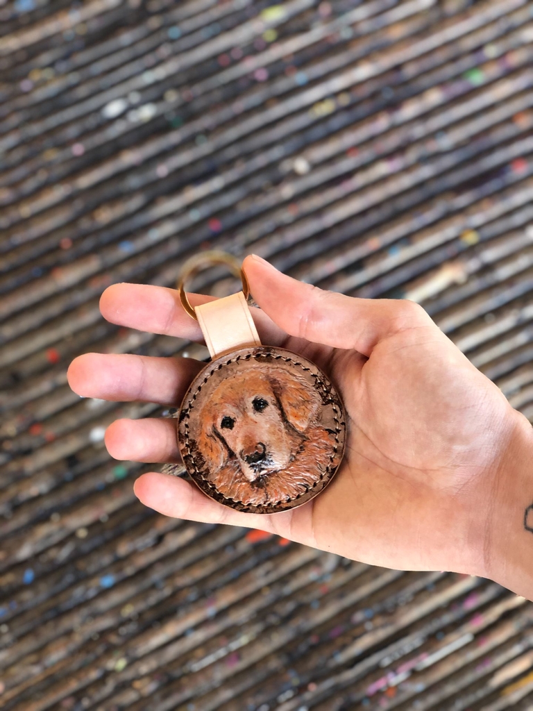 Custom Leather Keychain Pet - Buy in Feitio Arte